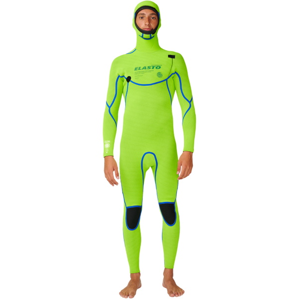 2027 Rip Curl Mens Elasto 5/4mm Chest Zip Hooded Wetsuit 18UMFS - Black